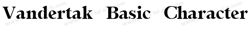 Vandertak Basic Character Set字体转换